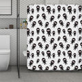 Cute Ninja Pattern Print Polyester Shower Curtain