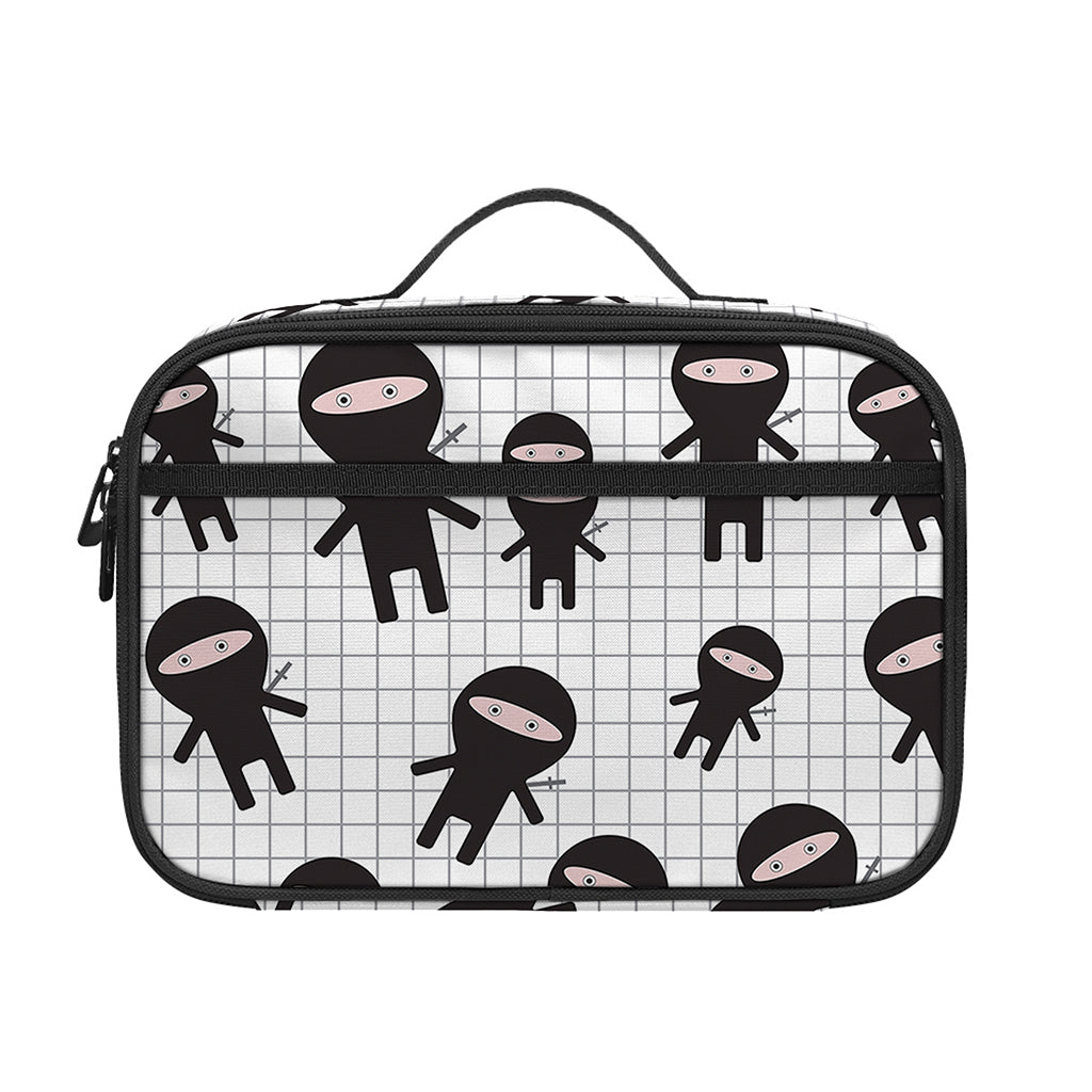 Cute Ninja Pattern Print Portable Lunch Bag