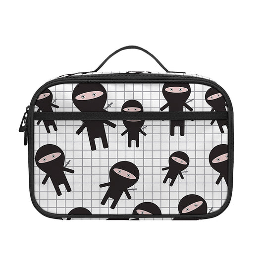 Cute Ninja Pattern Print Portable Lunch Bag