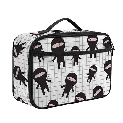 Cute Ninja Pattern Print Portable Lunch Bag