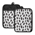 Cute Ninja Pattern Print Pot Holders With Pocket