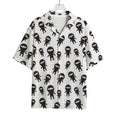 Cute Ninja Pattern Print Rayon Hawaiian Shirt