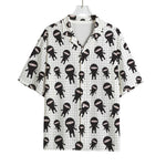 Cute Ninja Pattern Print Rayon Hawaiian Shirt