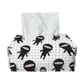Cute Ninja Pattern Print Rectangle Tissue Box Cover