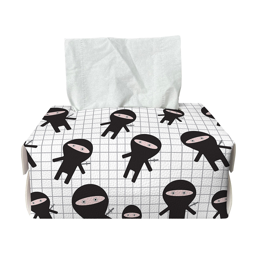 Cute Ninja Pattern Print Rectangle Tissue Box Cover