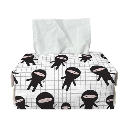 Cute Ninja Pattern Print Rectangle Tissue Box Cover