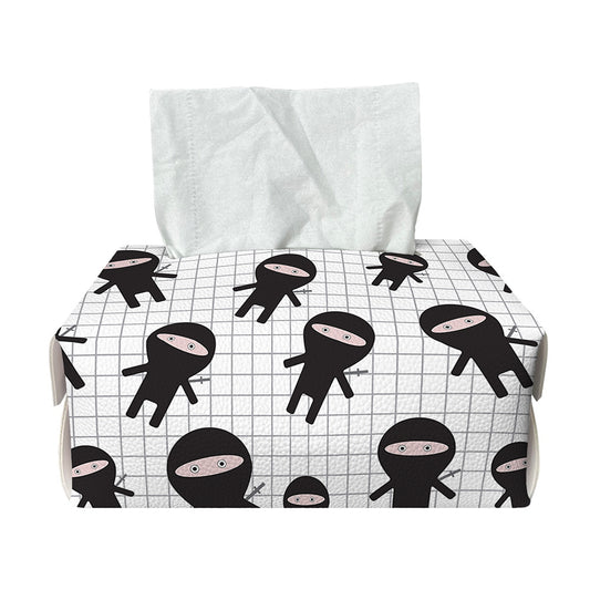 Cute Ninja Pattern Print Rectangle Tissue Box Cover