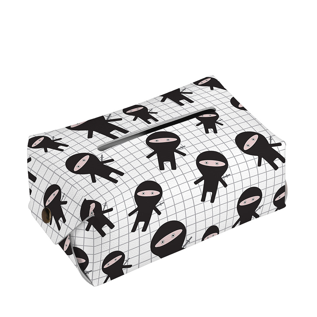 Cute Ninja Pattern Print Rectangle Tissue Box Cover