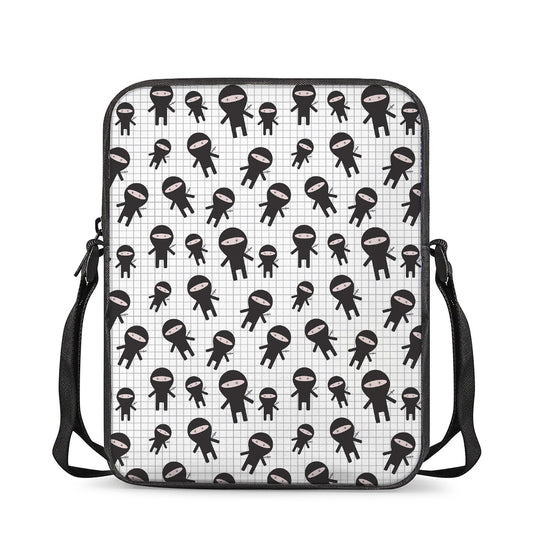 Cute Ninja Pattern Print Rectangular Crossbody Bag