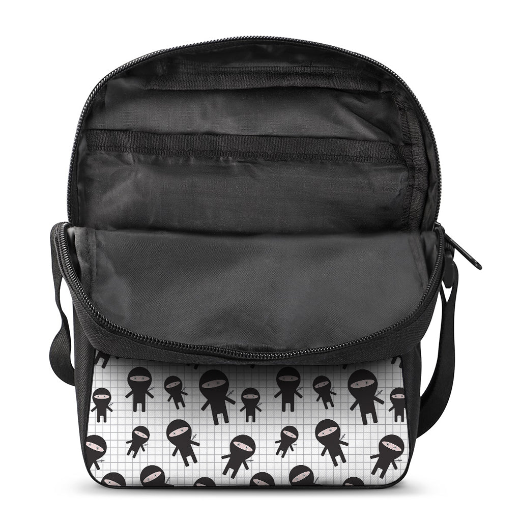 Cute Ninja Pattern Print Rectangular Crossbody Bag