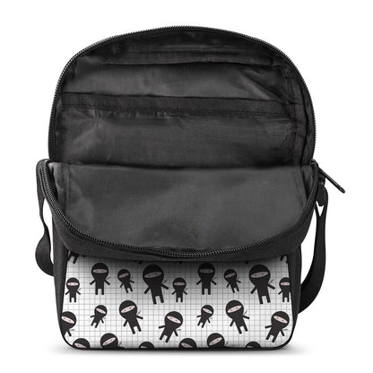 Cute Ninja Pattern Print Rectangular Crossbody Bag