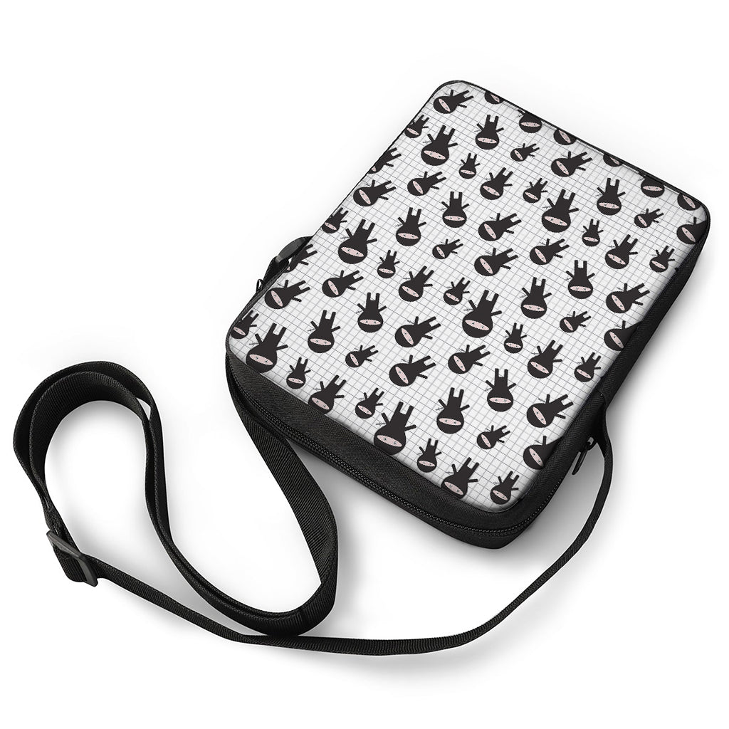 Cute Ninja Pattern Print Rectangular Crossbody Bag