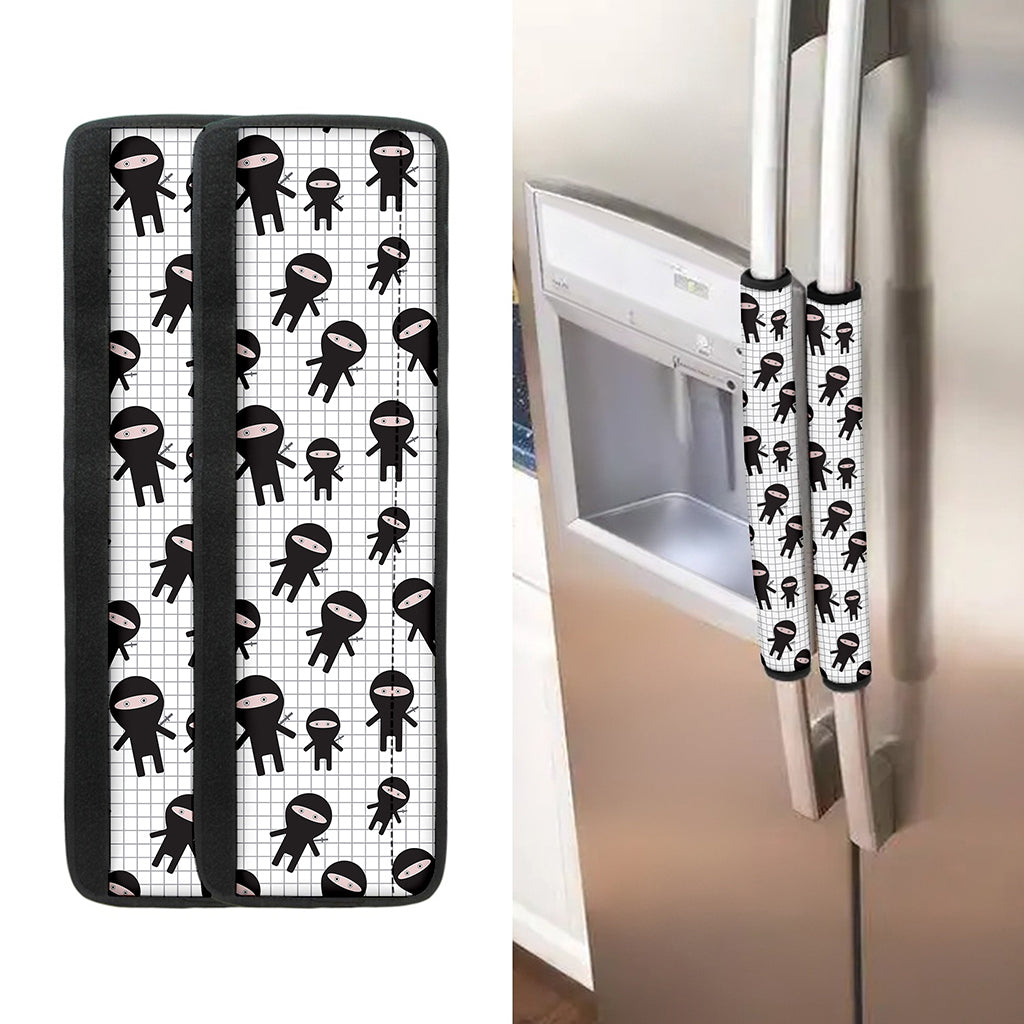 Cute Ninja Pattern Print Refrigerator Handle Covers