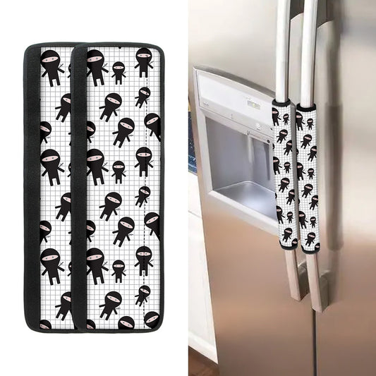 Cute Ninja Pattern Print Refrigerator Handle Covers