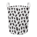 Cute Ninja Pattern Print Round Laundry Basket