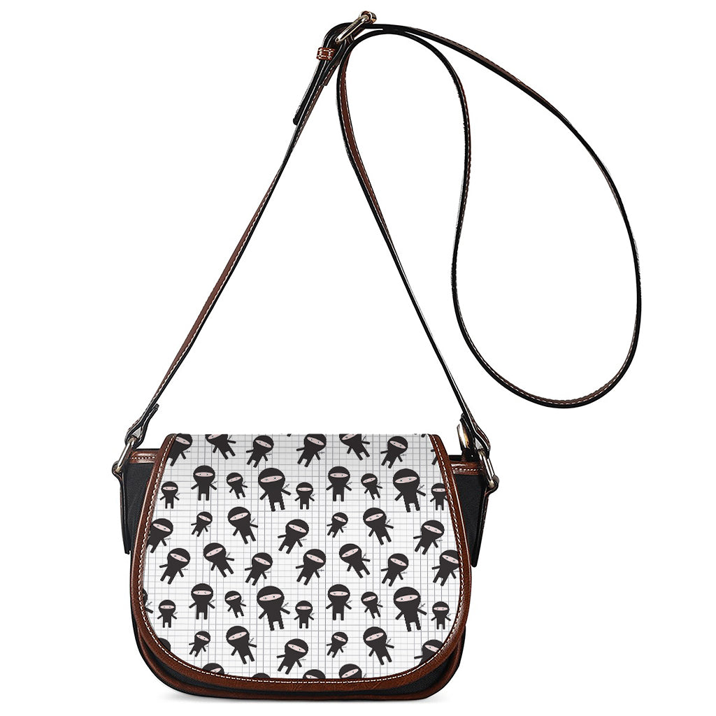 Cute Ninja Pattern Print Saddle Bag