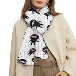 Cute Ninja Pattern Print Scarf