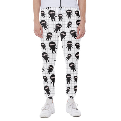 Cute Ninja Pattern Print Scuba Joggers