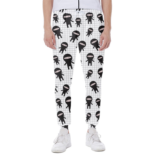 Cute Ninja Pattern Print Scuba Joggers