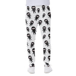Cute Ninja Pattern Print Scuba Joggers