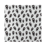 Cute Ninja Pattern Print Silk Bandana