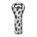 Cute Ninja Pattern Print Single Neoprene Wine Tote