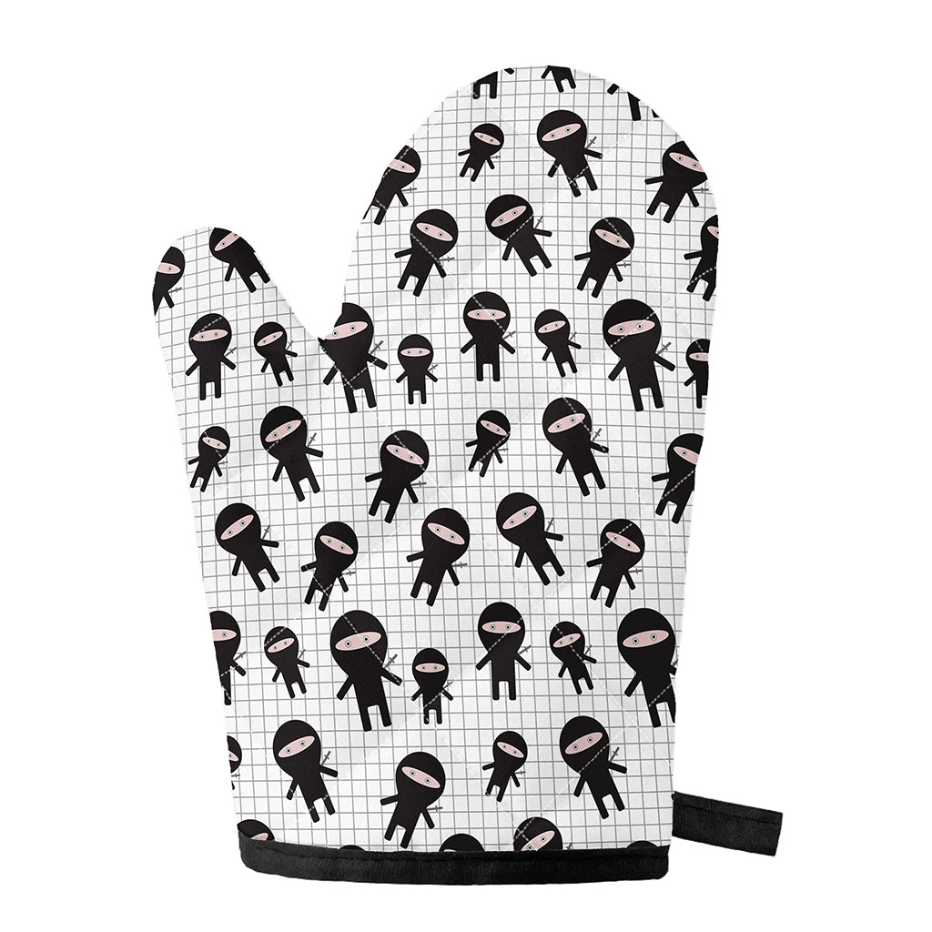 Cute Ninja Pattern Print Single Oven Mitt