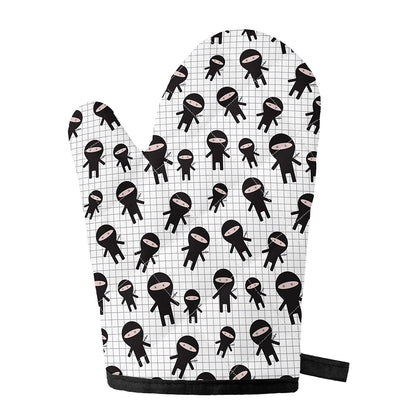 Cute Ninja Pattern Print Single Oven Mitt