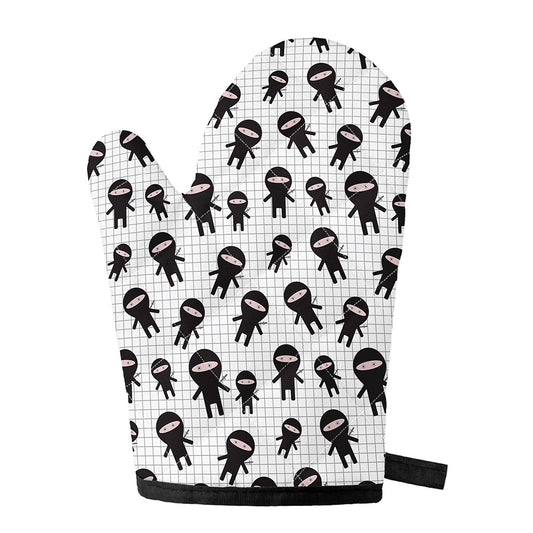 Cute Ninja Pattern Print Single Oven Mitt