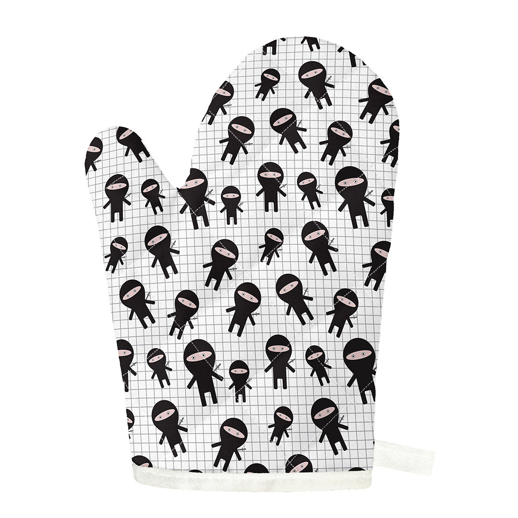 Cute Ninja Pattern Print Single Oven Mitt