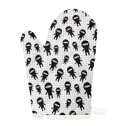 Cute Ninja Pattern Print Single Oven Mitt