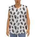 Cute Ninja Pattern Print Sleeveless Baseball Jersey