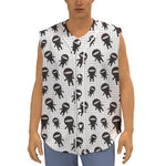 Cute Ninja Pattern Print Sleeveless Baseball Jersey