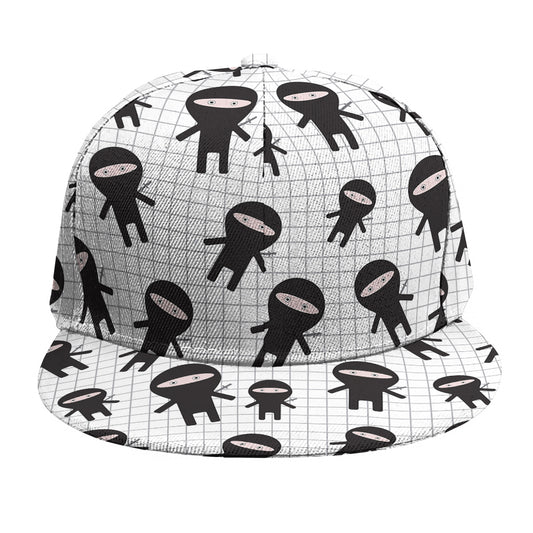 Cute Ninja Pattern Print Snapback Cap