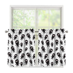 Cute Ninja Pattern Print Tier Curtains
