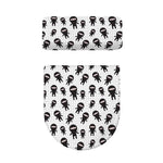 Cute Ninja Pattern Print Toilet Lid And Tank Cover Set