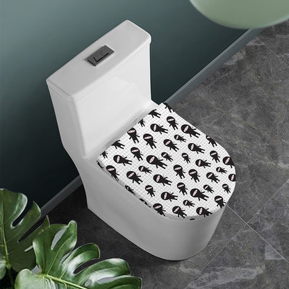 Cute Ninja Pattern Print Toilet Lid Cover