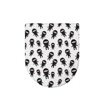 Cute Ninja Pattern Print Toilet Lid Cover