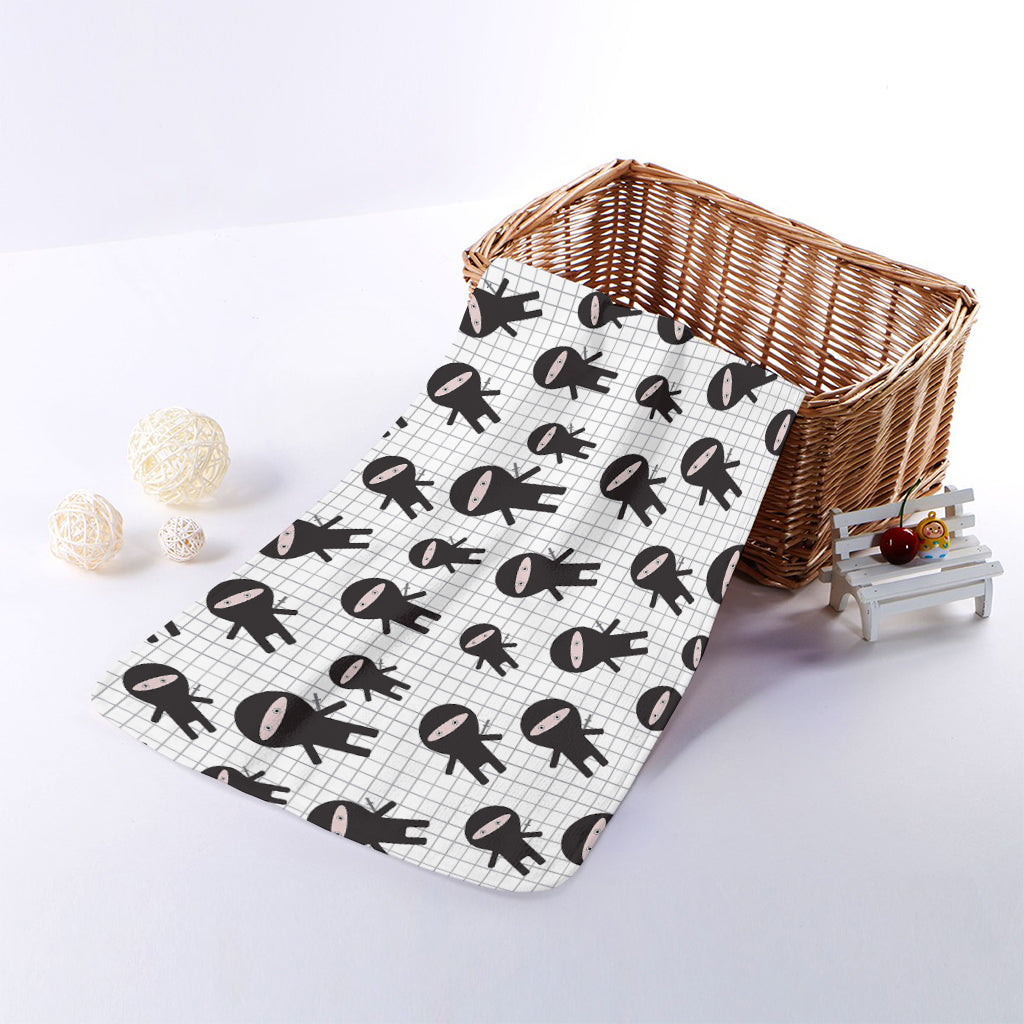 Cute Ninja Pattern Print Towel