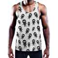 Cute Ninja Pattern Print Men's Workout Tank Top