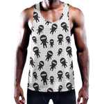Cute Ninja Pattern Print Training Tank Top