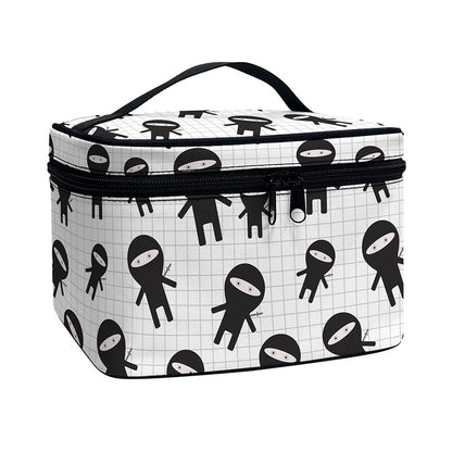Cute Ninja Pattern Print Travel Makeup Bag