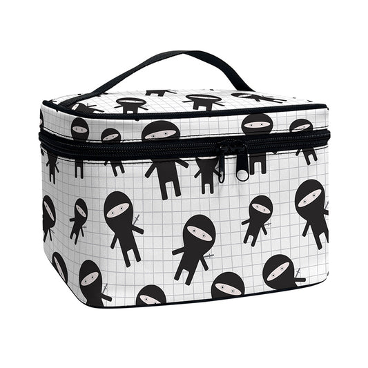 Cute Ninja Pattern Print Travel Makeup Bag
