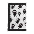Cute Ninja Pattern Print Trifold Wallet