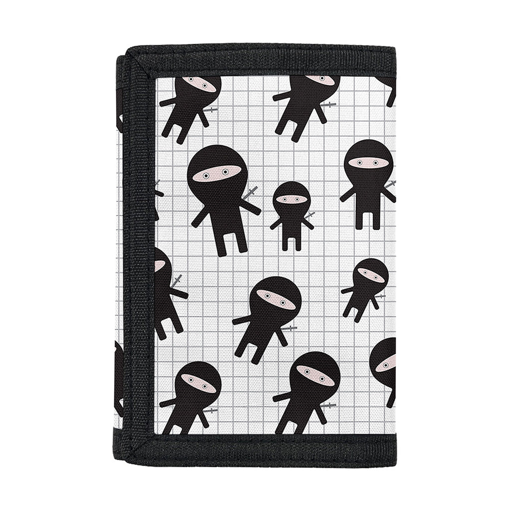 Cute Ninja Pattern Print Trifold Wallet