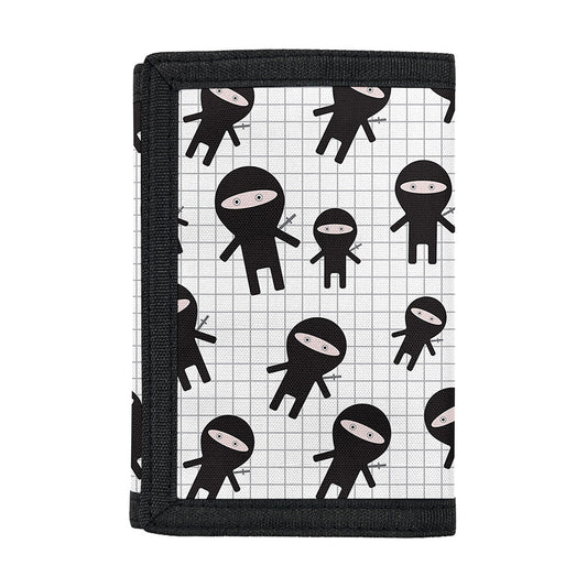 Cute Ninja Pattern Print Trifold Wallet