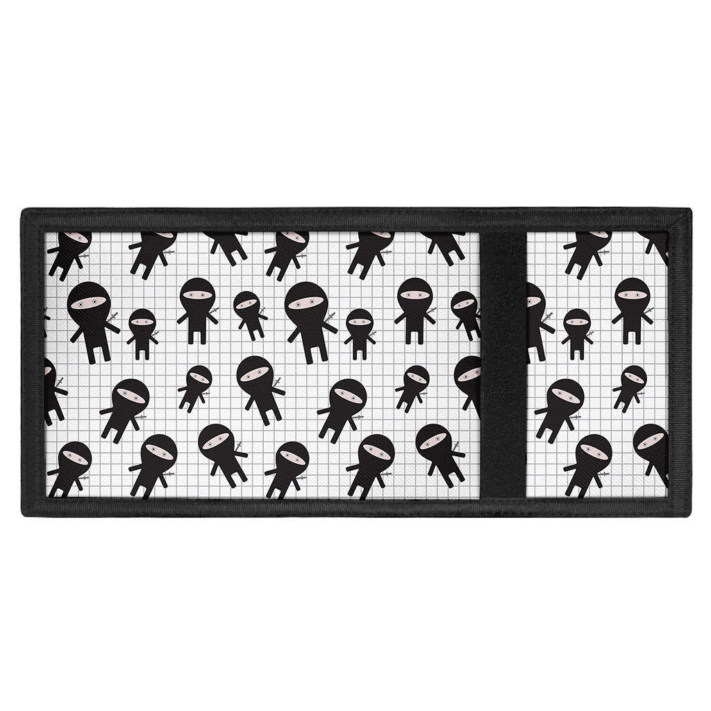 Cute Ninja Pattern Print Trifold Wallet