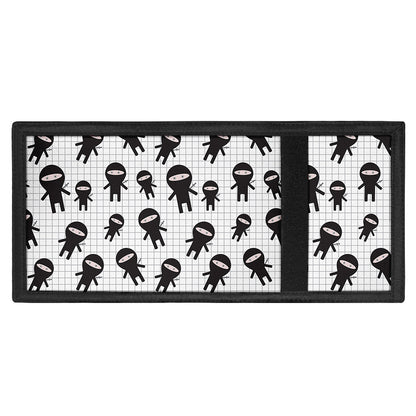 Cute Ninja Pattern Print Trifold Wallet