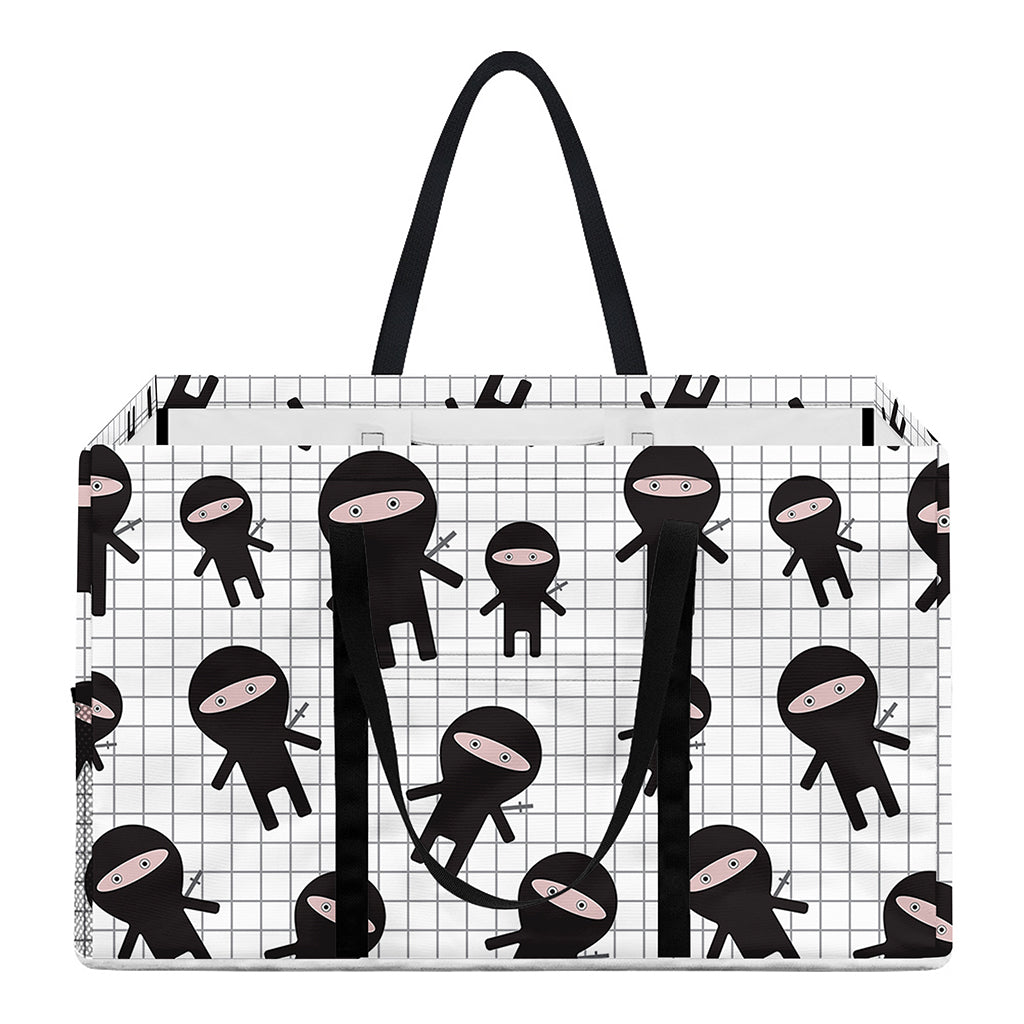 Cute Ninja Pattern Print Utility Tote Bag