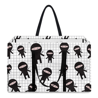 Cute Ninja Pattern Print Utility Tote Bag